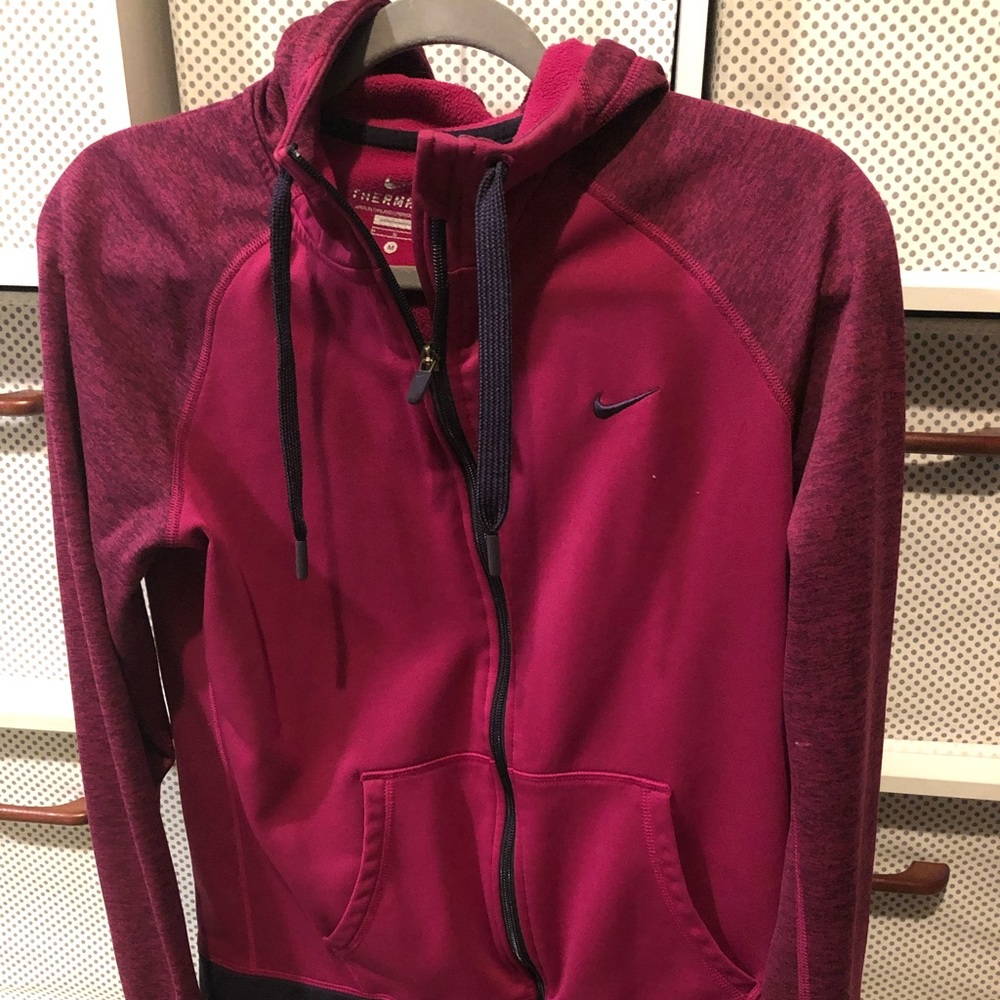 Nike zip up with hood